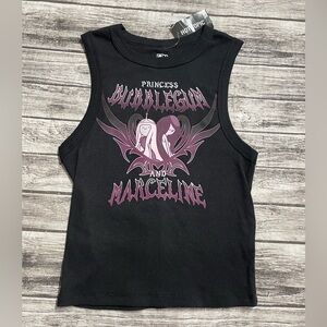 NWT Ladies Small Adventure Time Princess Bubblegum & Marceline Cropped Tank Top